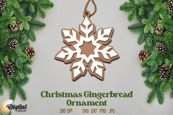 Download Christmas Gingerbread Ornament Laser - Christmas Collection