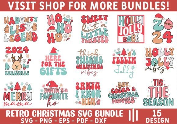 Download Retro Christmas Svg Bundle - Christmas Collection