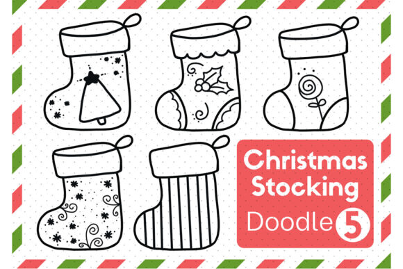Download Doodle Christmas Stocking Set11 - Christmas Collection