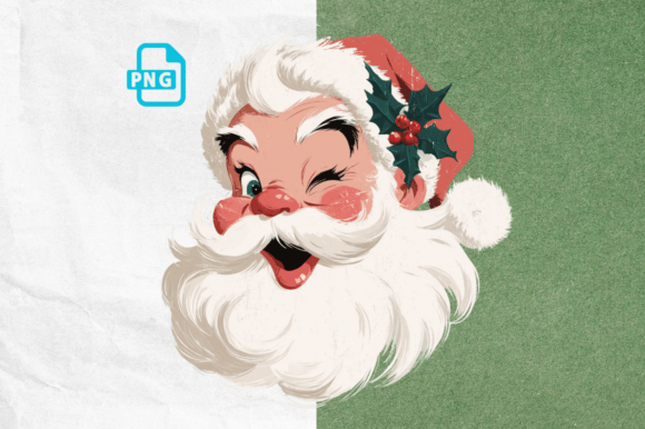 Download Christmas Retro Vintage Santa PNG - Christmas Collection