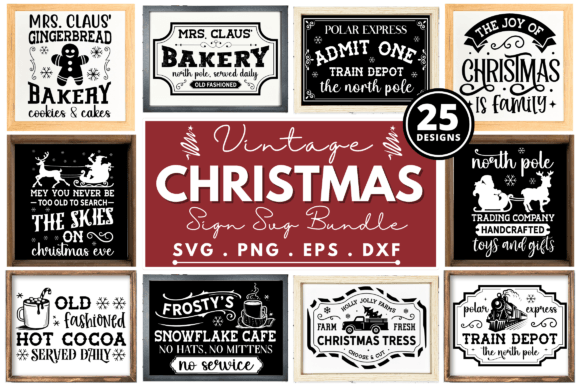 Download Farmhouse Christmas Sign SVG Bundle - Christmas Collection