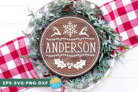 Download Christmas Family Monogram Sign SVG - Christmas Collection