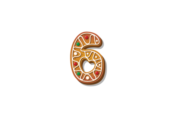 Download Alphabet Number 6 Christmas Cookies - Christmas Collection
