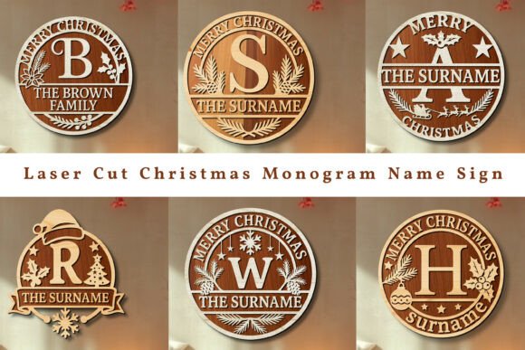 Download Laser Cut Christmas Name Sign Bundle - Christmas Collection