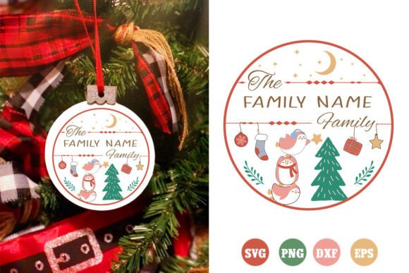 Download Retro Family Christmas Ornaments SVG - Christmas Collection
