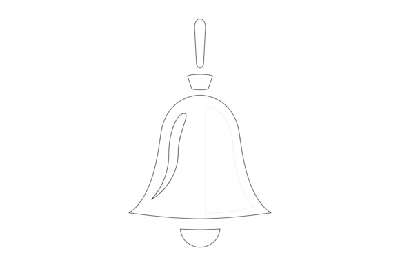 Download Christmas Outline Bell Svg Illustration - Christmas Collection