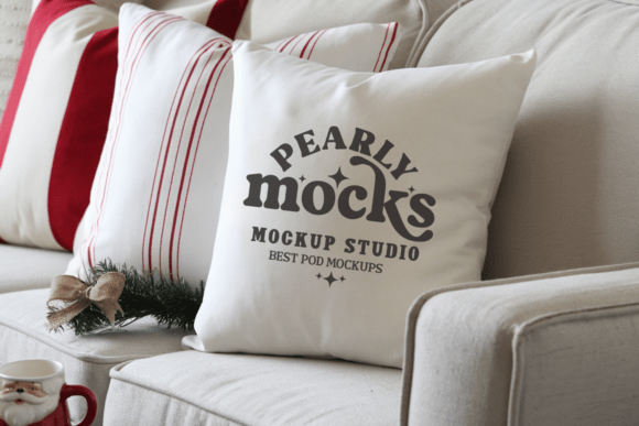 Download Christmas Cushion Pillow Mockup 83 - Christmas Collection