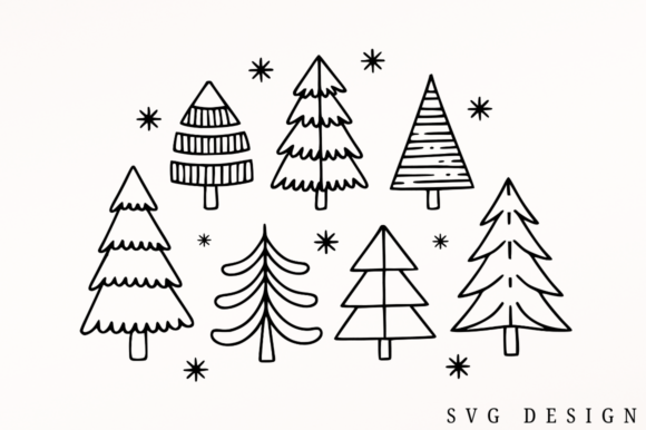 Download Christmas Trees SVG Vector Design - Christmas Collection
