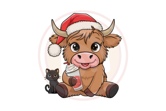 Download Highland Cow Christmas Svg, Black Cat - Christmas Collection