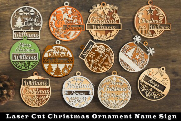 Download Laser Cut Christmas Ornament Sign Bundle - Christmas Collection