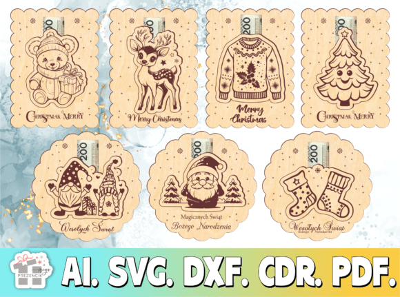 Download Laser Cut Christmas Voucher for Money - Christmas Collection