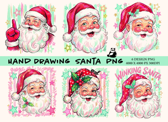 Download Hand Drawing Santa Png Christmas Bundle - Christmas Collection