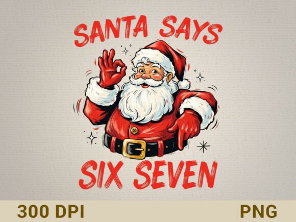 Download Funny Santa Says Six Seven Christmas SVG - Christmas Collection