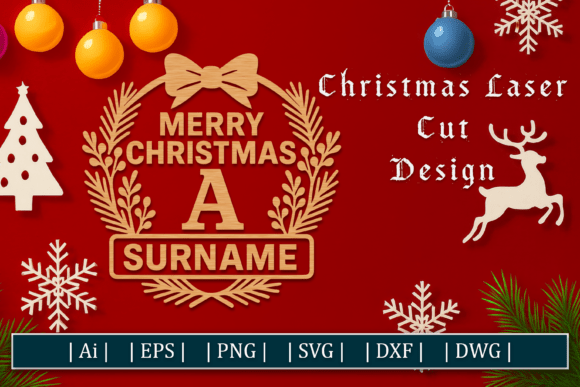 Download Laser Cut Christmas Family Name SVG - Christmas Collection