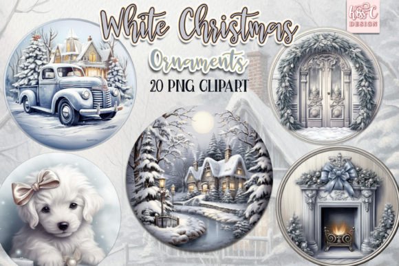 Download White Christmas Ornaments Illustration - Christmas Collection
