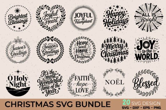 Download Christmas Svg Bundle, Christmas Ornament - Christmas Collection