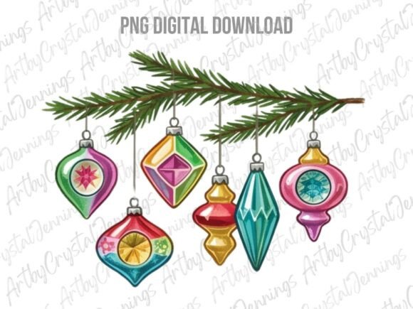 Download Vintage Christmas Ornaments PNG - Christmas Collection