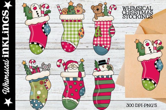 Download Whimsical Christmas Stocking Clipart - Christmas Collection