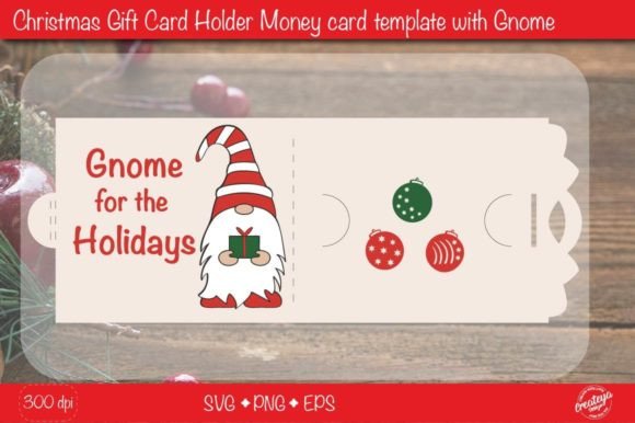Download Christmas Gift Card Holder Template SVG - Christmas Collection