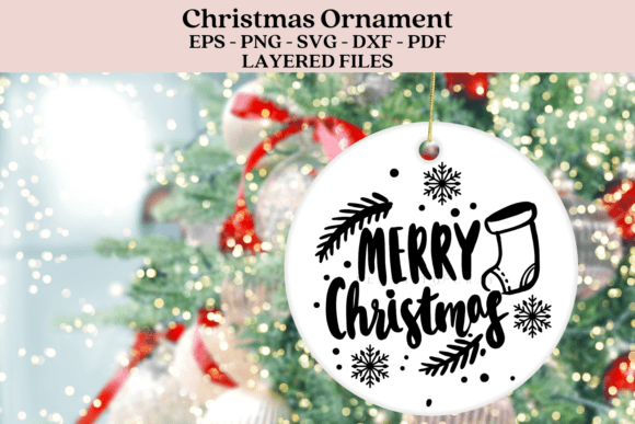 Download Merry Christmas Ornament SVG - Christmas Collection