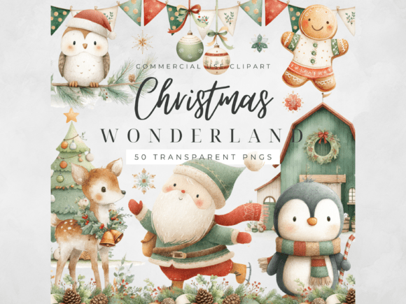 Download Christmas Clipart Watercolor Holiday PNG - Christmas Collection