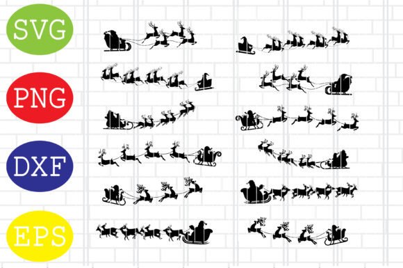Download Santa Sleigh Svg, Christmas Svg Files - Christmas Collection