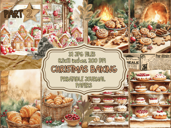 Download Christmas Baking Journals Pages P2 - Christmas Collection