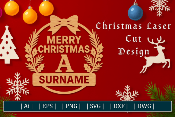 Download Christmas Monogram Name Sign SVG - Christmas Collection