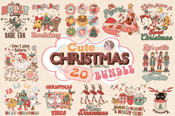 Download Retro Christmas Sublimation Bundle - Christmas Collection