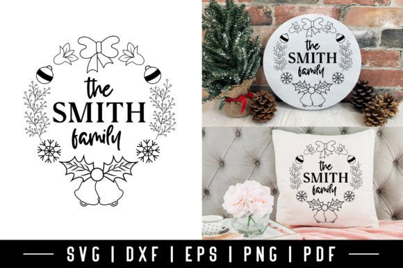 Download Christmas Family Wreath SVG - Christmas Collection