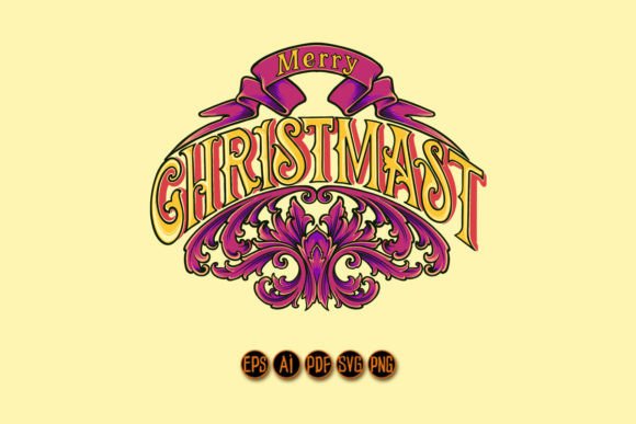 Download Jolly Lettering Merry Christmas Badge - Christmas Collection