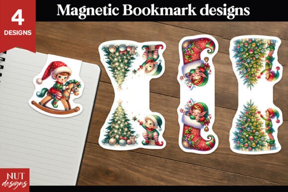 Download Christmas Elf Magnetic Bookmark - Christmas Collection