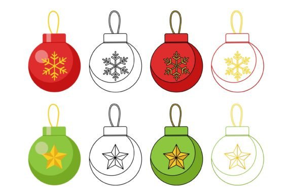 Download Christmas Tree Balls Bundle Set Icon - Christmas Collection