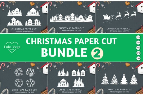 Download Bundle Christmas Window Decal SVG - Christmas Collection