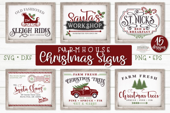 Download Christmas Farmhouse Sign SVG Bundle - Christmas Collection