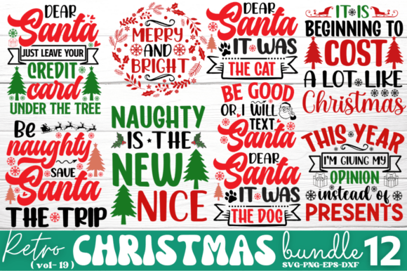 Download Retro Christmas SVG Bundle - Christmas Collection