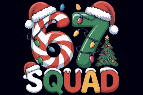 Download 67 Squad Christmas 6 7 Six Seven PNG - Christmas Collection