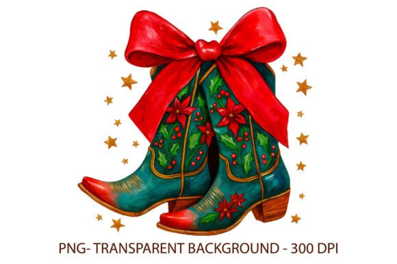 Download Coquette Cowgirl Boot Christmas PNG - Christmas Collection