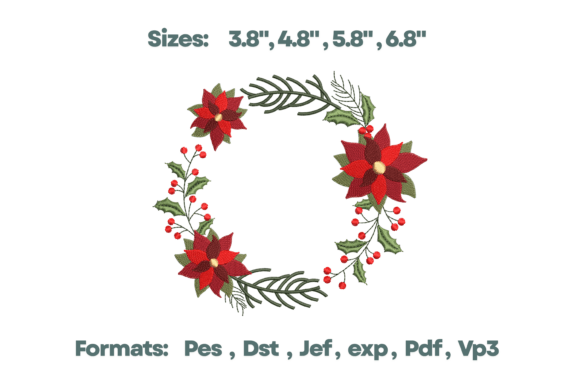 Download Poinsettia Christmas Wreath - Christmas Collection