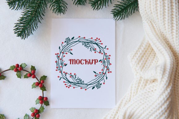 Download Christmas Card, Invitation Mockup - Christmas Collection