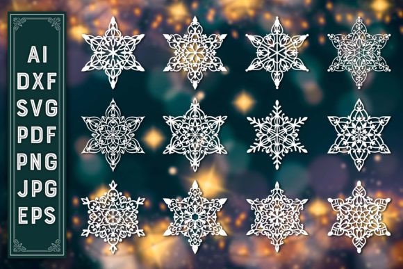 Download Christmas Ornaments Snowflake Bundle 103 - Christmas Collection