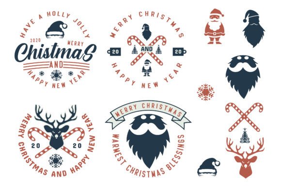 Download Merry Christmas Badge Emblems - Christmas Collection