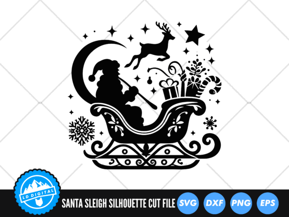 Download Santa Sleigh SVG | Christmas Cut File - Christmas Collection