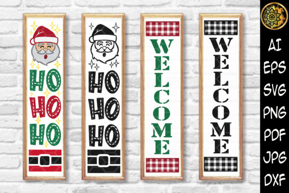 Download Christmas Vertical Porch Sign SVG - Christmas Collection