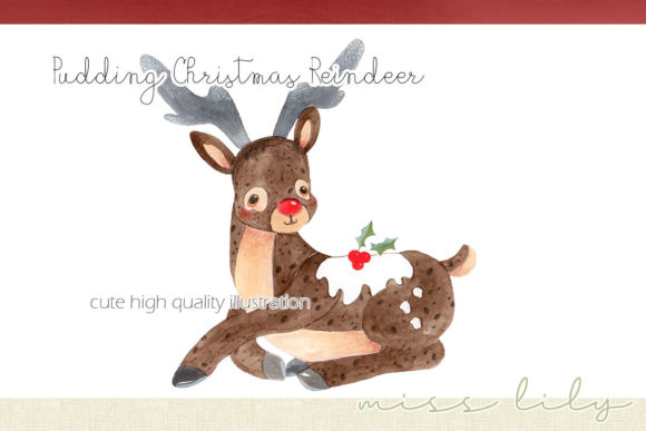 Download Christmas Pudding Reindeer - Christmas Collection