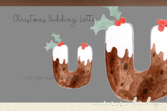 Download Christmas Pudding Letter U - Christmas Collection