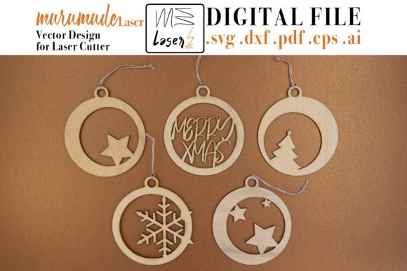 Download Christmas Tree Balls File for Laser Cut - Christmas Collection