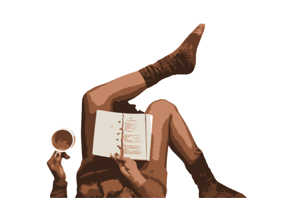 Download Hygge Rustic Christmas SVG, Girl Reading - Christmas Collection