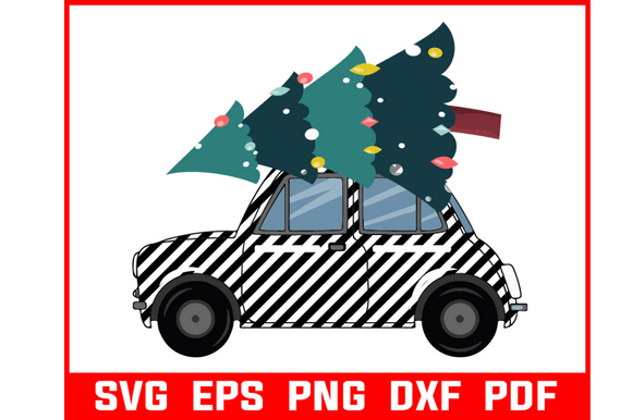 Download London Cab with Christmas Gift Svg - Christmas Collection