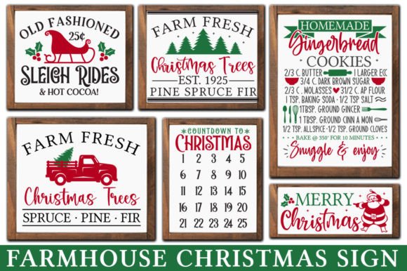 Download Farmhouse Christmas Sign SVG Bundle - Christmas Collection